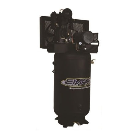 Emax Compressor EMAX PE05V080I1, 5 HP, Two-Stage Compressor, 80 Gallon, Vertical, 175 PSI, 17 CFM, 1-Phase 208-230V PE05V080I1